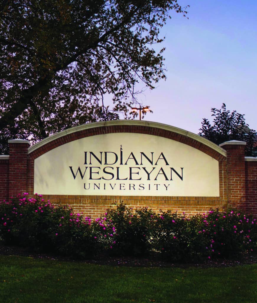 Indiana Wesleyan Entry Sign
