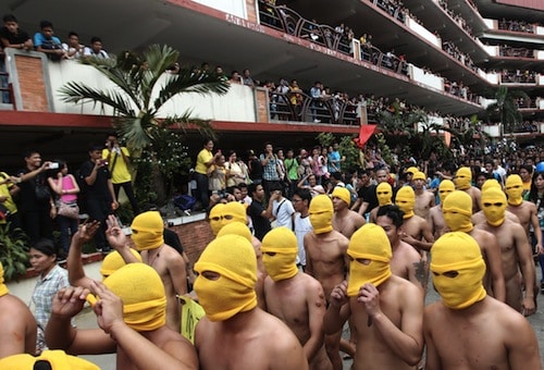 5. Naked Yellow Balaclava Protest GÇô Polytechnic University of the Philippines, Manila, Philippines