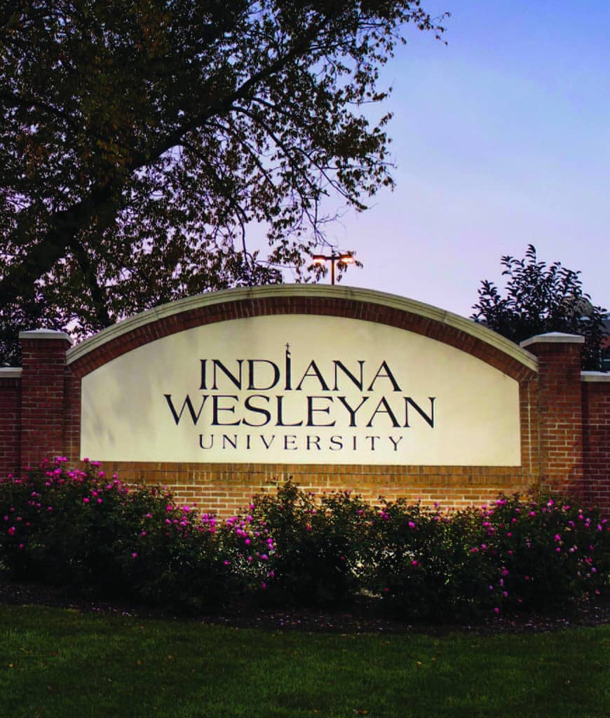 Indiana Wesleyan Entry Sign